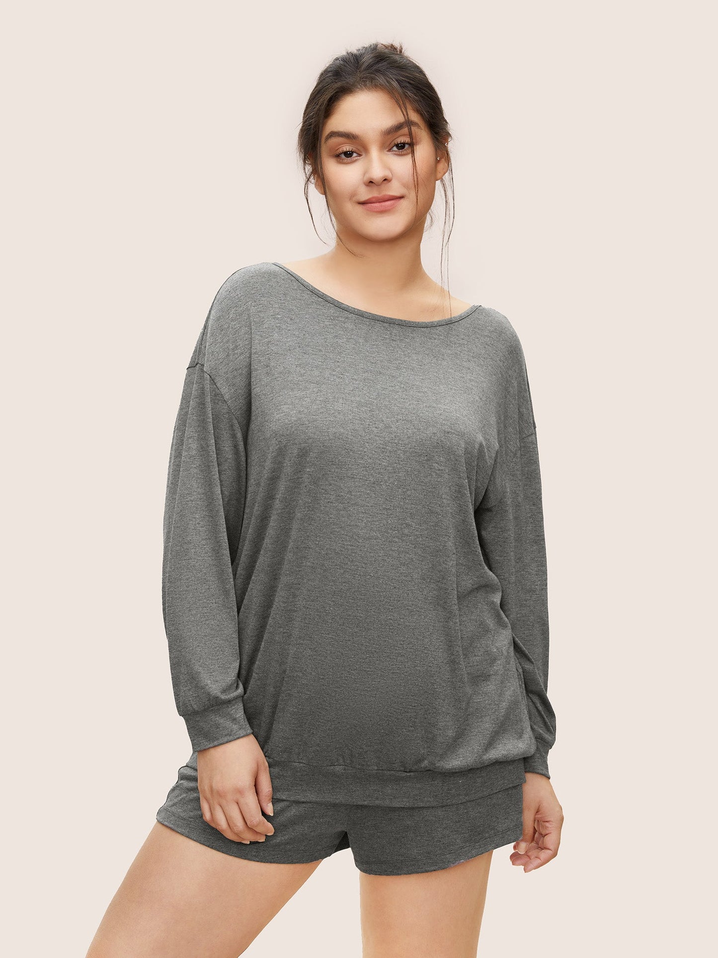Plain Elastic Waist Sleep Bottoms