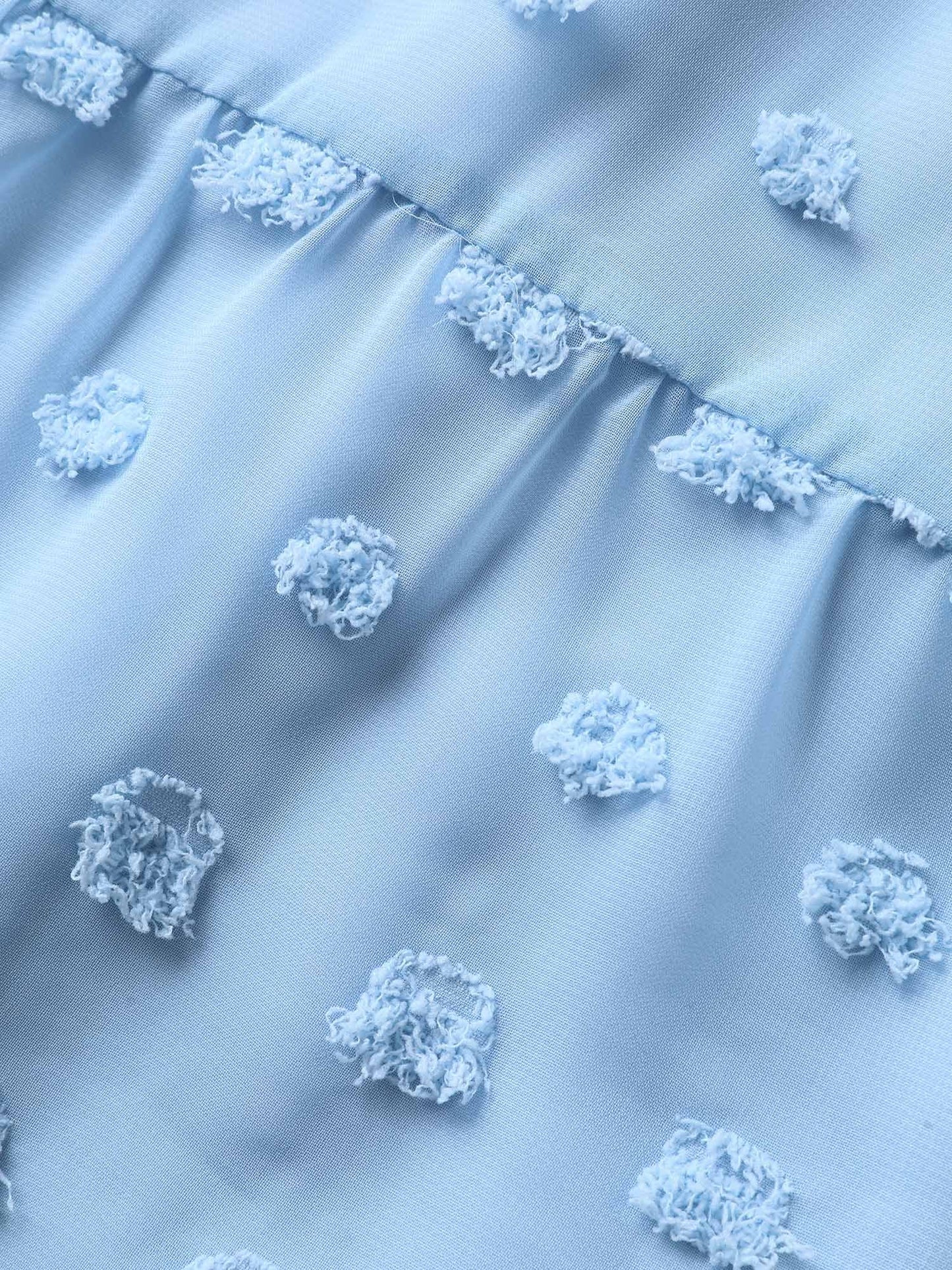 Fur Ball Textured Mesh Belted Midi Dress