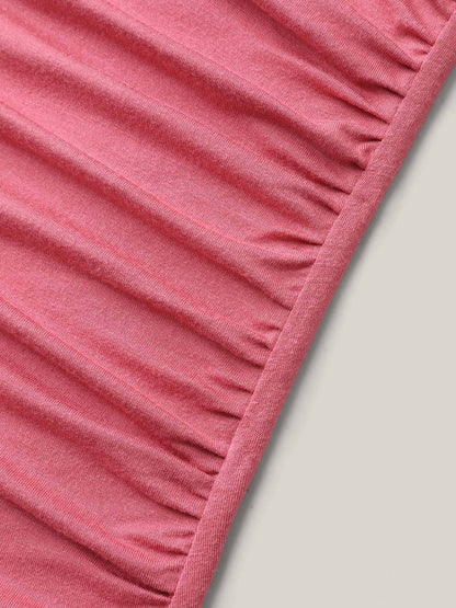 Supersoft Wrap Fitted Plain Knit Top