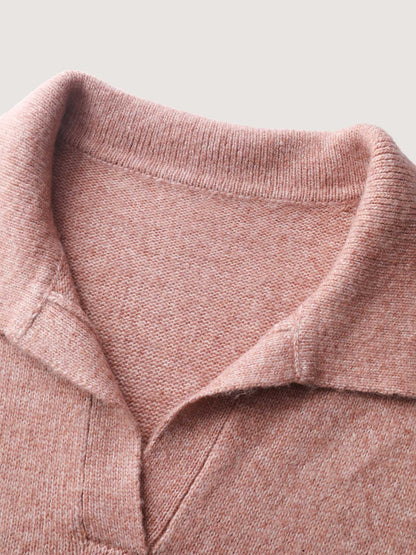 Heather Ribbed Hem Solid Pullover