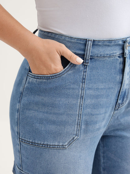 Retro Wash Flared Hem Jeans