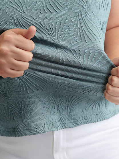 Stretchy Knit Wide Straps Fitted Tank Top