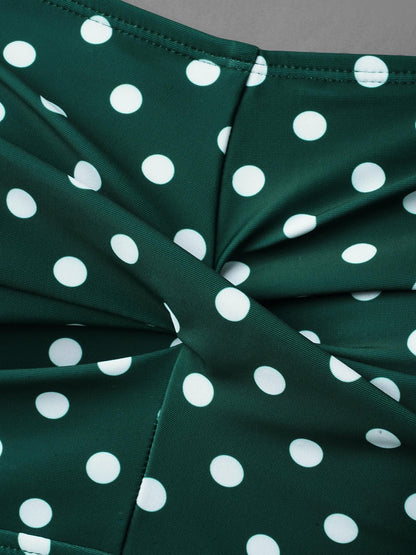 Polk Dot Crossback One Piece Swimsuit