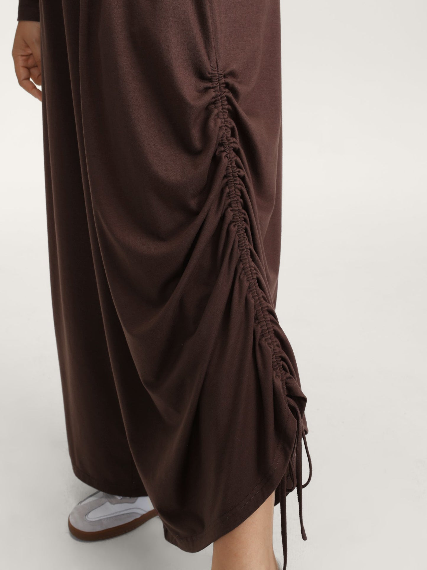 Easy peezy Stretchy Cross-Wrap Drawstring Hem Jumpsuit