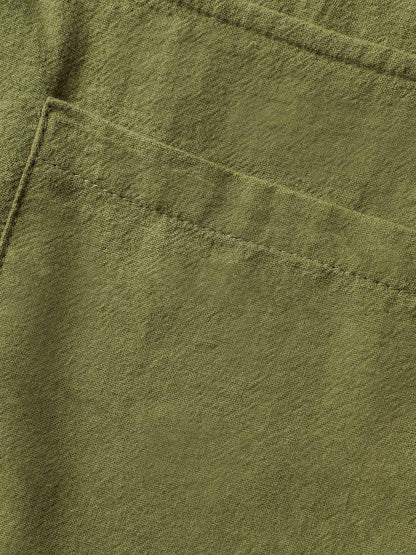 Solid Patched Pocket Adjustable Straps Belted Dress