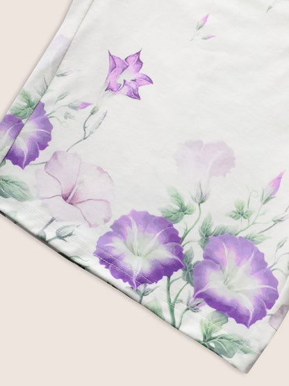 Floral Pleated Button Detail Loungewear Set
