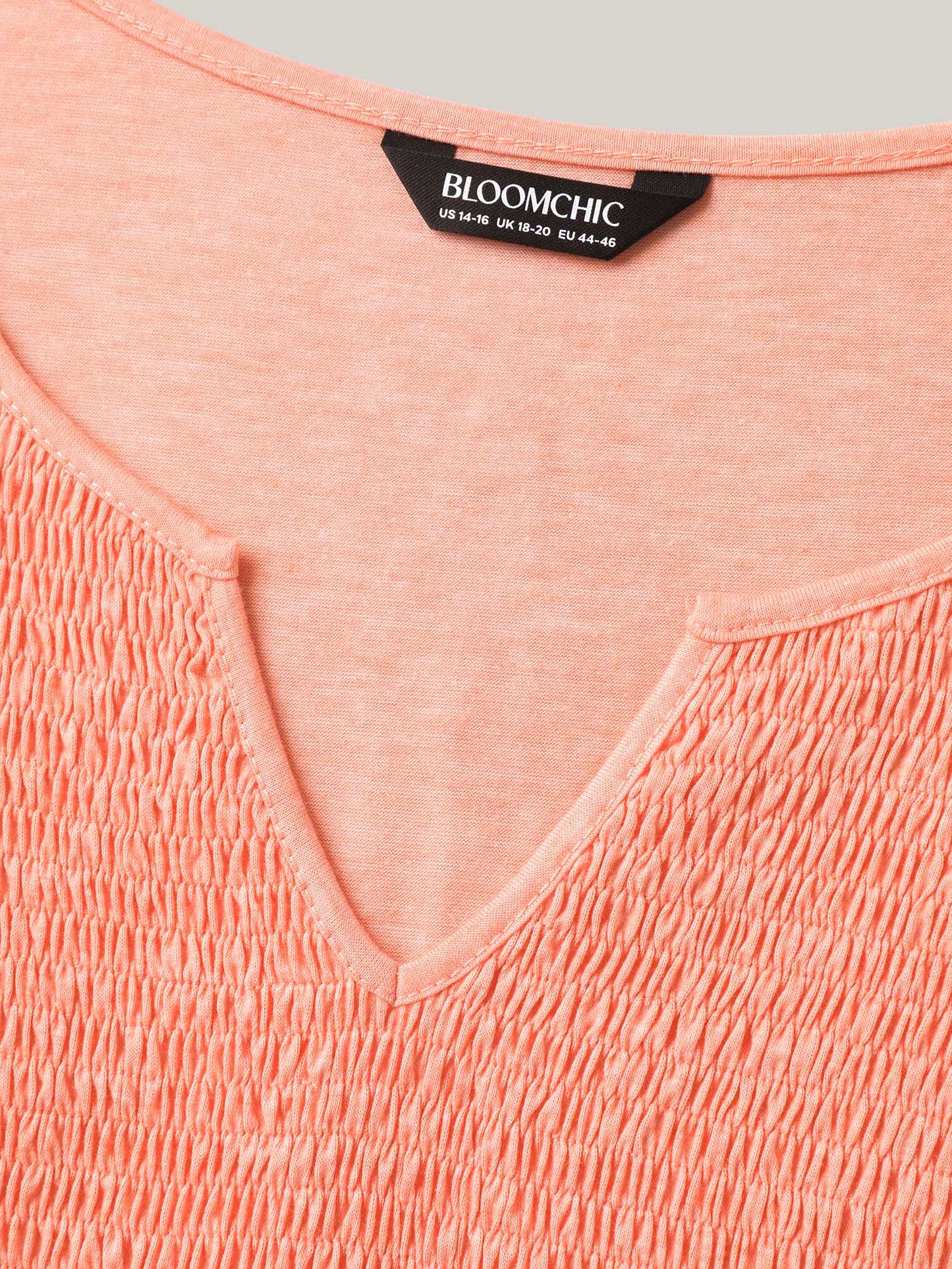 Shirred Bodice Spliced Tiered Sleeveless Top